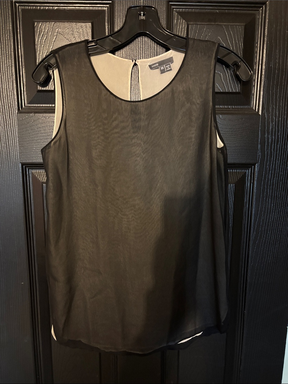Vince layered silk shell